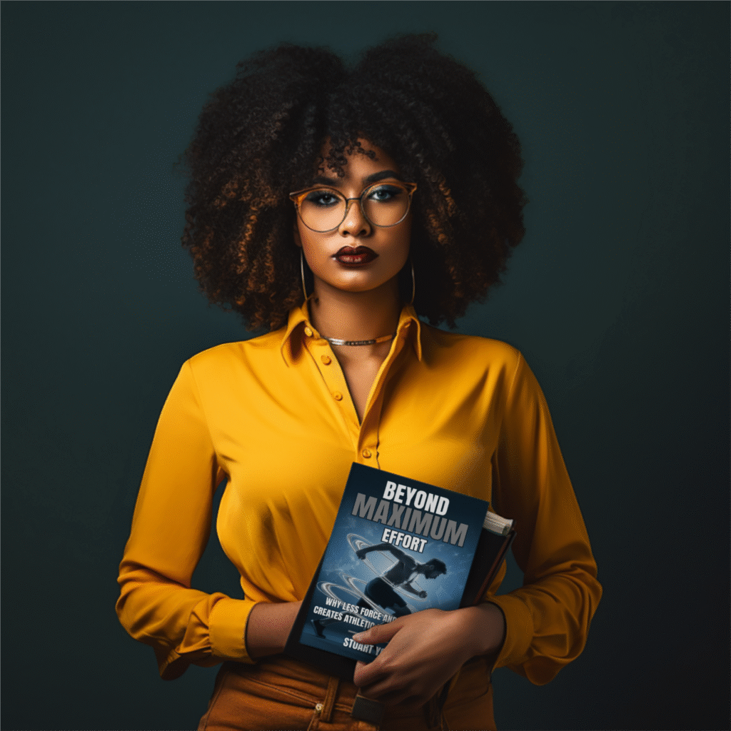 Lady Holding Beyond Maximum Effort Book